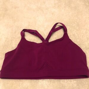 Athleta sports bra; raspberry color